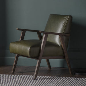 Neyland Leather Armchair - Heritage Green