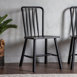 Wycombe Oak Dining Chair - Black (Set of 2)