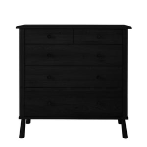 Wycombe Painted Wood Chest of Drawers - Black