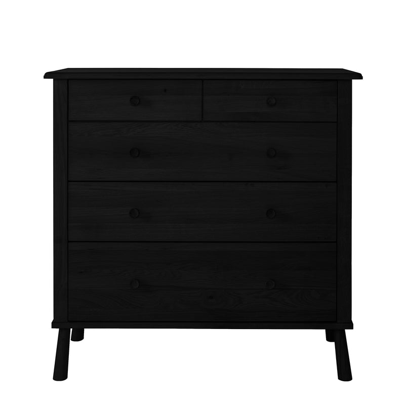 Wycombe Painted Wood Chest of Drawers - Black