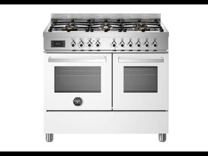 Bertazzoni PRO106L2EBIT Professional 100cm Dual Fuel Range Cooker - Gloss White