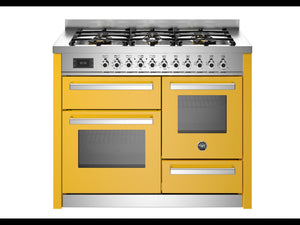Bertazzoni PRO116L3EGIT Professional 110cm Dual Fuel Range Cooker - Gloss Yellow