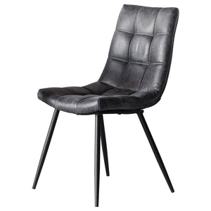 Darwin Faux Leather Dining Chair - Grey (Set of 2)