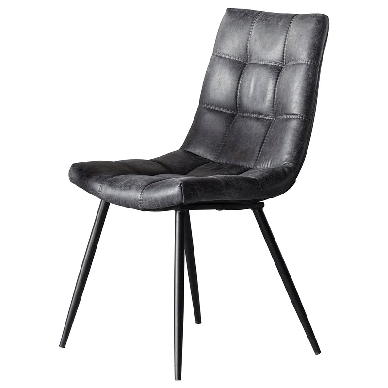 Darwin Faux Leather Dining Chair - Grey (Set of 2)