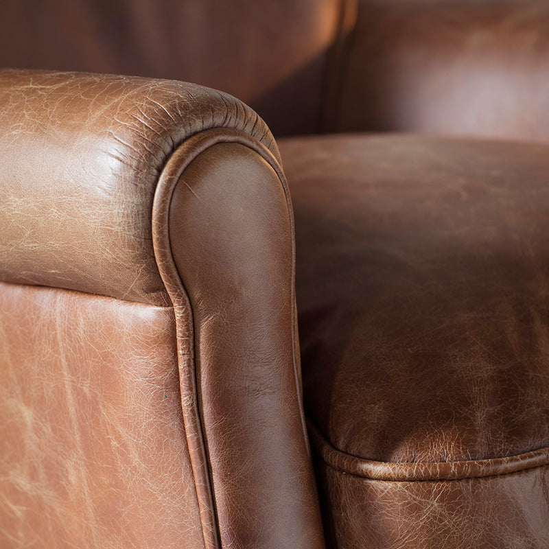 Mr Paddington Leather Chair - Vintage Brown