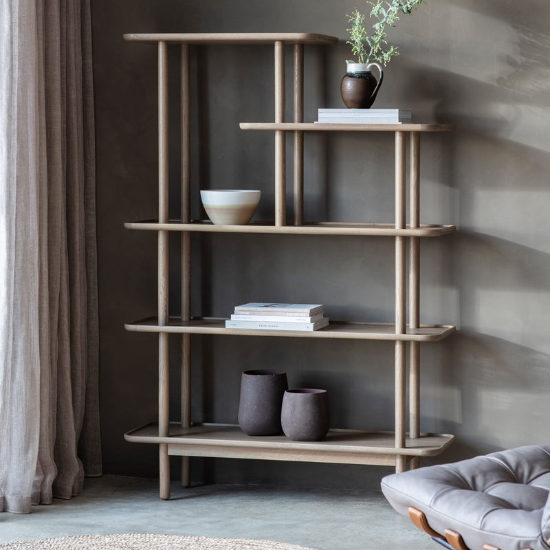 Kingham Oak Display Unit - Grey
