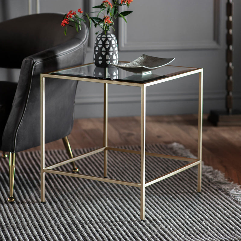 Rothbury Metal Side Table - Champagne