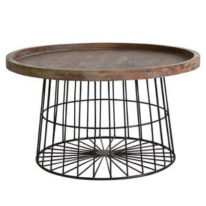 Menzies 80cm Round Dark Wood Round Coffee Table