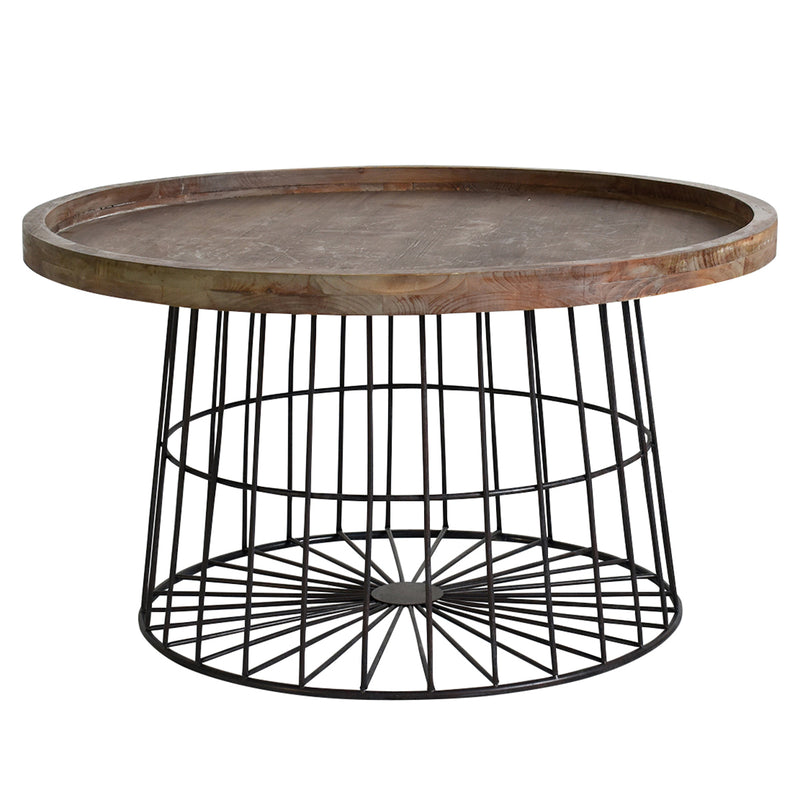 Menzies 80cm Round Dark Wood Round Coffee Table