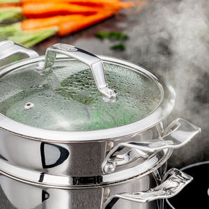 Stellar STM04 Stainless Steel 22cm 3 Tier Steamer Set