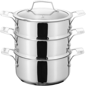 Stellar STM04 Stainless Steel 22cm 3 Tier Steamer Set