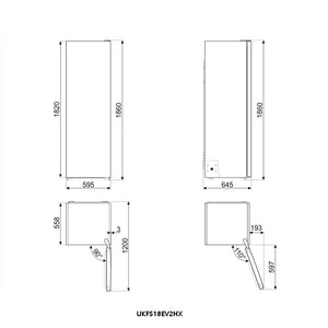 Smeg UKFS18EV2HX Larder Fridge