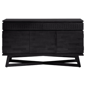 Boho Mango Wood Sideboard - Black