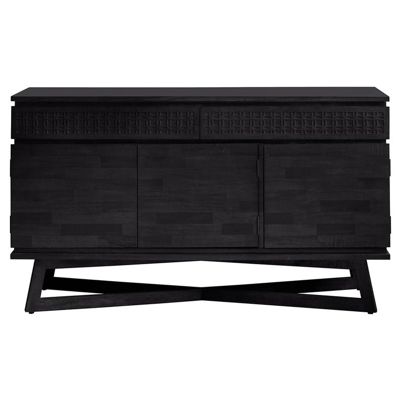 Boho Mango Wood Sideboard - Black