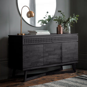 Boho Mango Wood Sideboard - Black