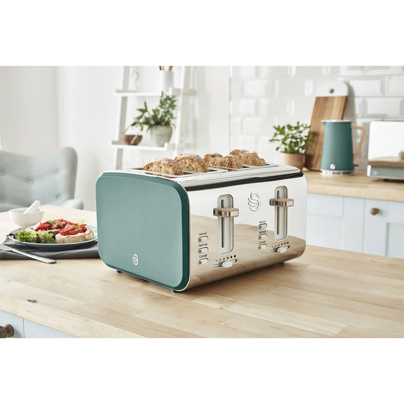 Swan ST14620GREN Nordic 4 Slice Toaster - Green