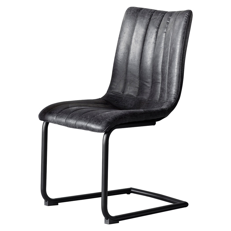 Edington Faux Leather Dining Chair - Grey (Set of 2)