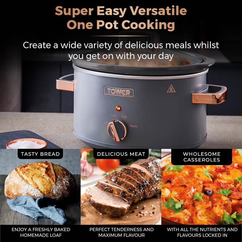 Tower T16042GRY 3.5L Slow Cooker