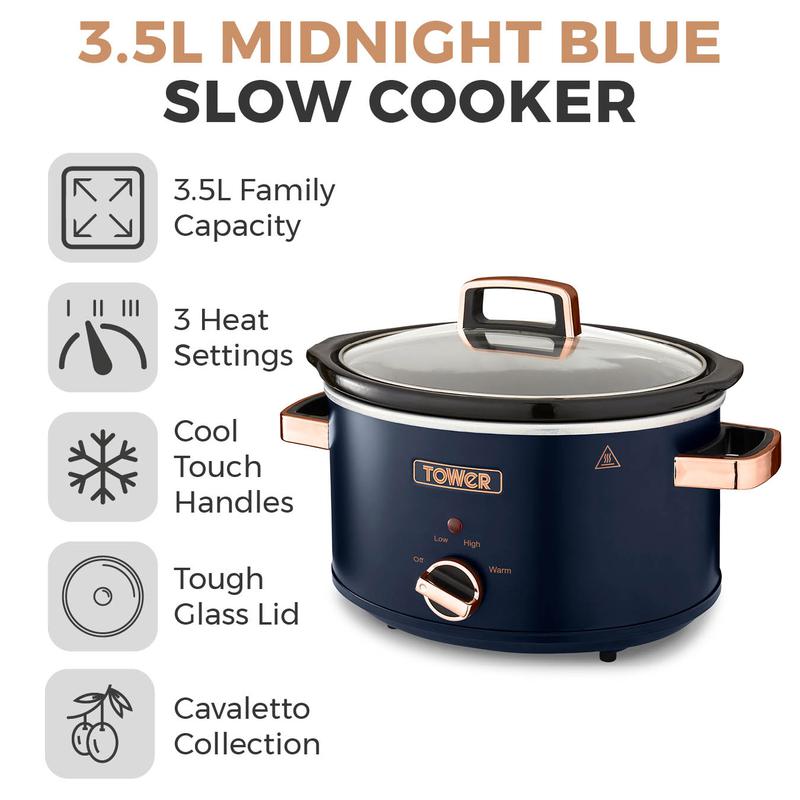 Tower T16042MNB 3.5L Slow Cooker