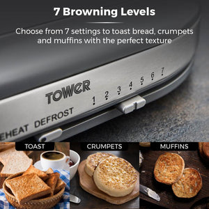 Tower T20043GRP 2 Slice Toaster