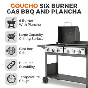 Tower T978544 Goucho 6 Burner Gas BBQ