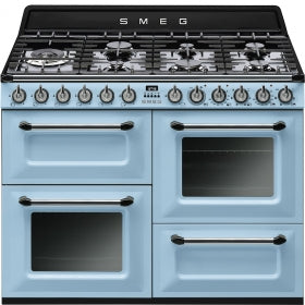 Smeg TR4110AZ Victoria 110cm Dual Fuel Range Cooker - Pastel Blue