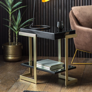 Ardella Metal Side Table - Gold