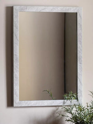Romano Rectangle Mirror - Marbled White