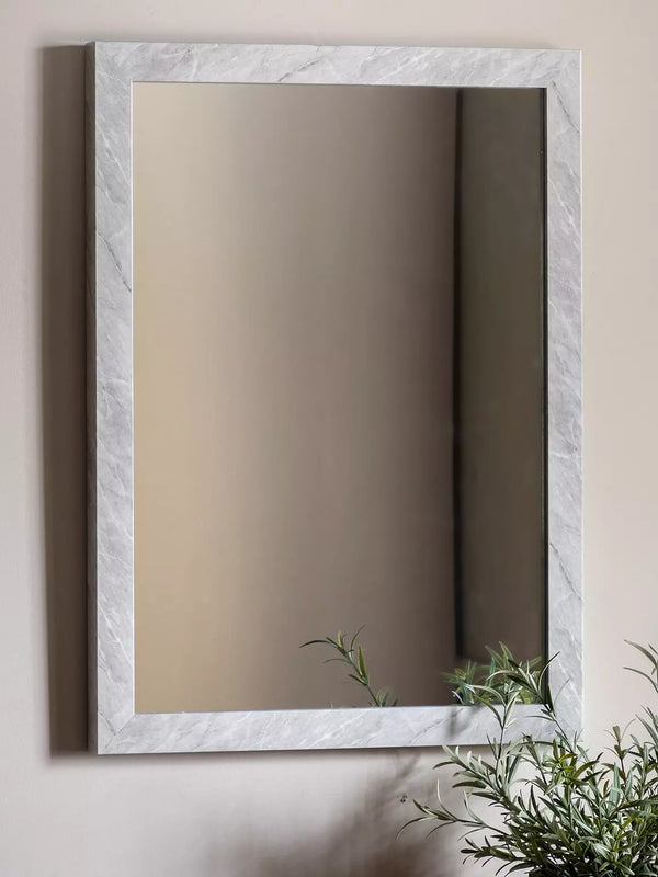 Romano Rectangle Mirror - Marbled White