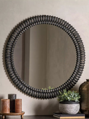 Pimlico Round Mirror - Black