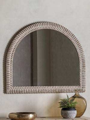 Pimlico Arch Overmantle Mirror - White
