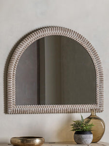 Pimlico Arch Overmantle Mirror - White