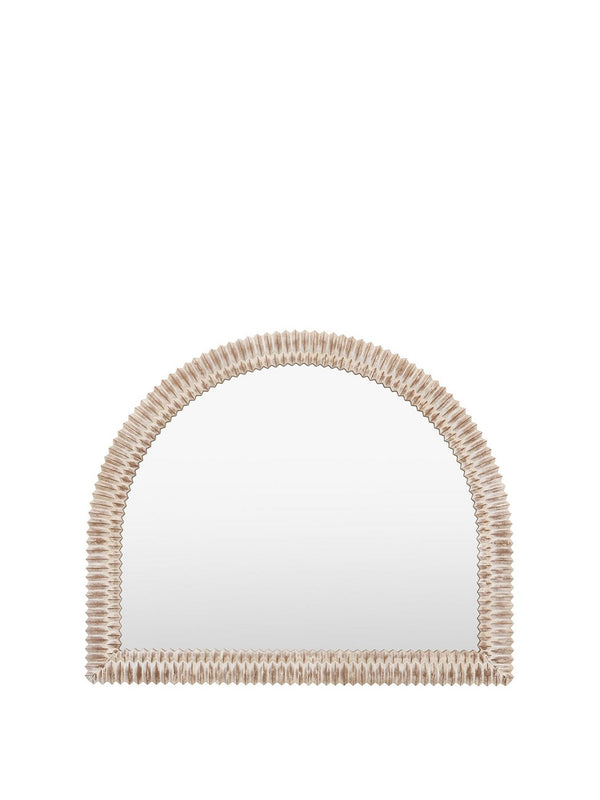 Pimlico Arch Overmantle Mirror - White