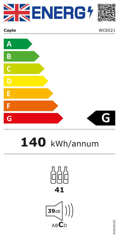 Caple WC6521 Sense Built In Wine Cooler