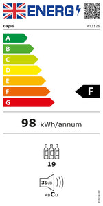 Caple WI3126 Sense Built In Undercounter Wine Cooler