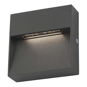 dar lighting YUK2139 Yukon Outdoor Wall Light Square Eyelid Anthracite IP65 LED