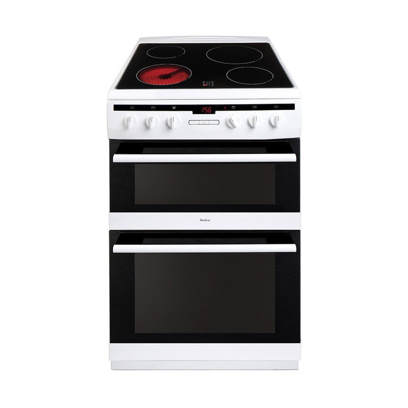 Amica AFC6550WH 60cm Electric Double Oven Freestanding Cooker