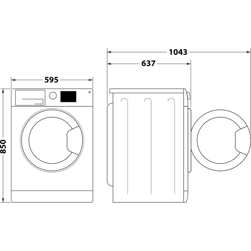 Hotpoint NSWF 945C GG UK N 9kg 1400 Spin Washing Machine