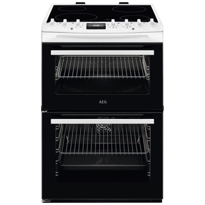 AEG CCX6740ACW 60cm Ceramic Double Oven Freestanding Cooker