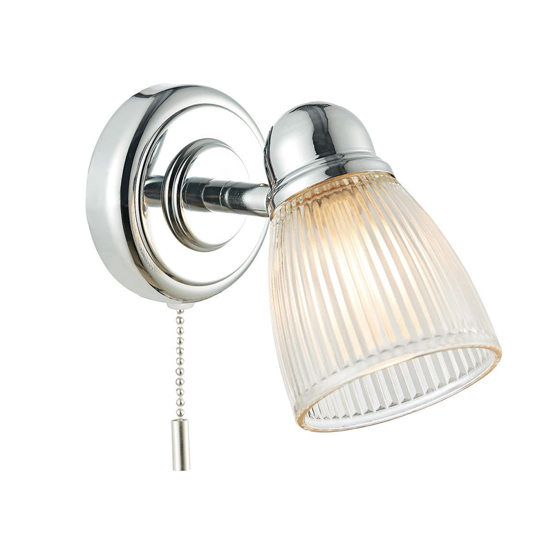 dar lighting CED0738 Cedric Single Wall Bracket Polished Chrome IP44