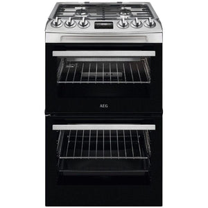 AEG CGX1130ACM 55cm Gas Double Oven Freestanding Cooker