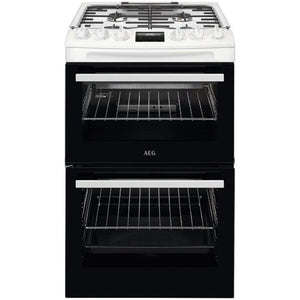 AEG CGX1130ACW 55cm Gas Double Oven Freestanding Cooker