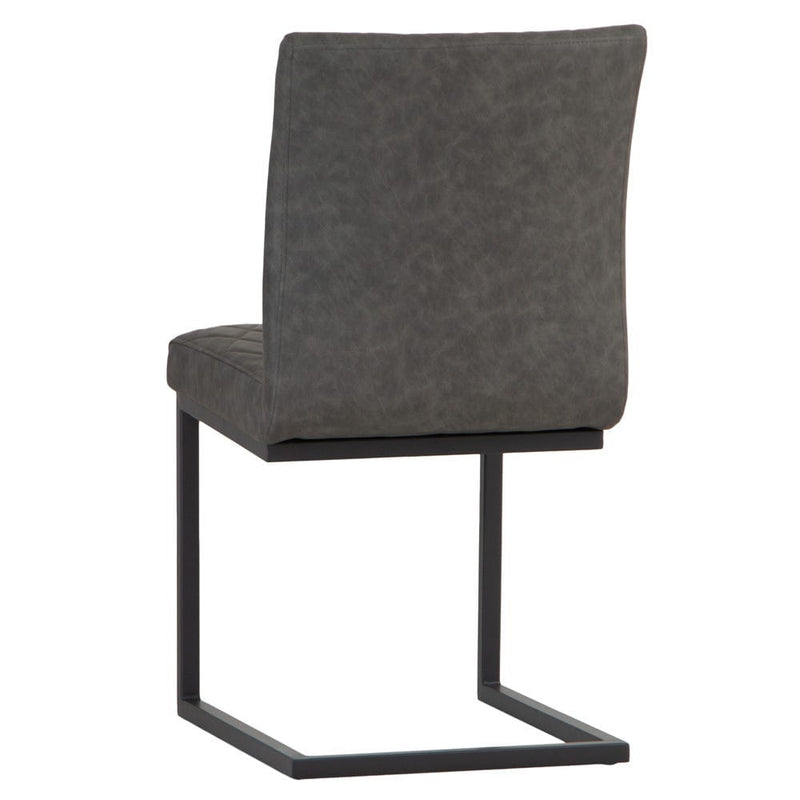 Cara Diamond Stitch Dining Chairs - Grey (2 Pack)