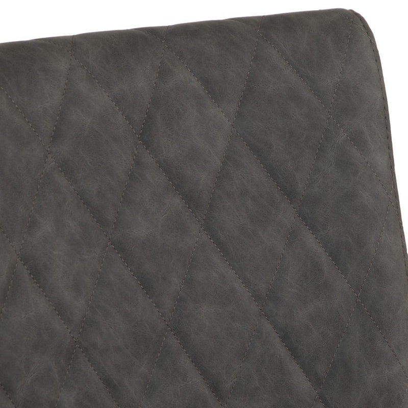 Cara Diamond Stitch Dining Chairs - Grey (2 Pack)