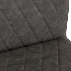 Cara Diamond Stitch Dining Chairs - Grey (2 Pack)