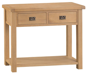 Carrabba Oak 2 Drawer Console Table - Medium Oak