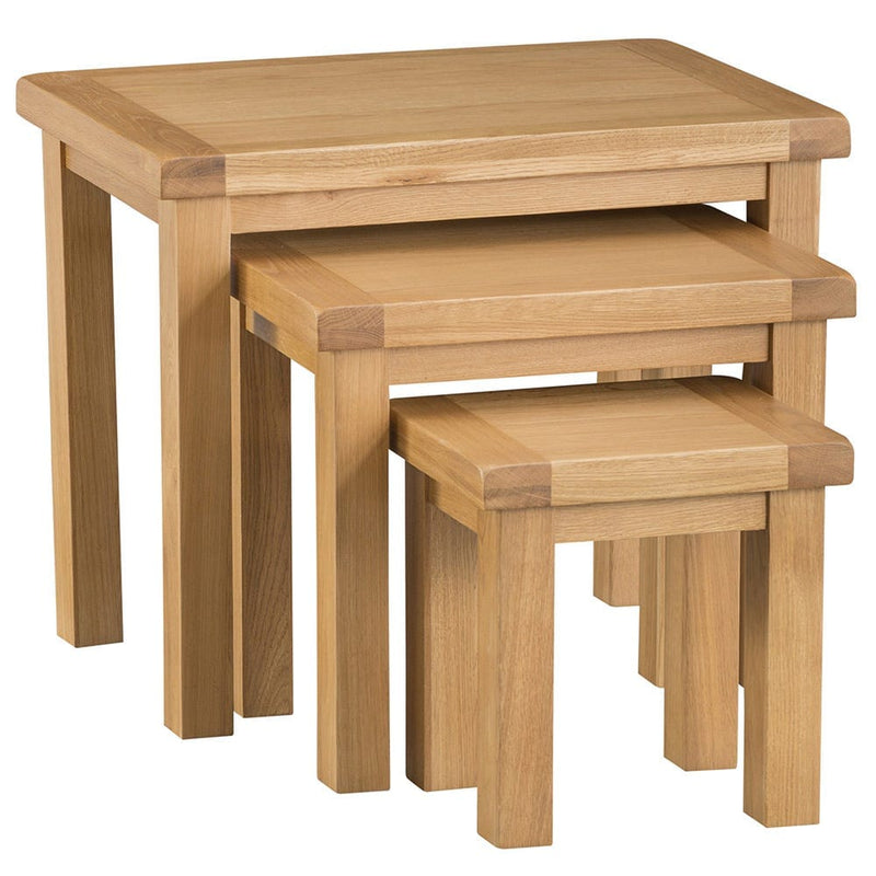 Carrabba Medium Oak Nest of 3 Tables