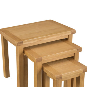 Carrabba Medium Oak Nest of 3 Tables