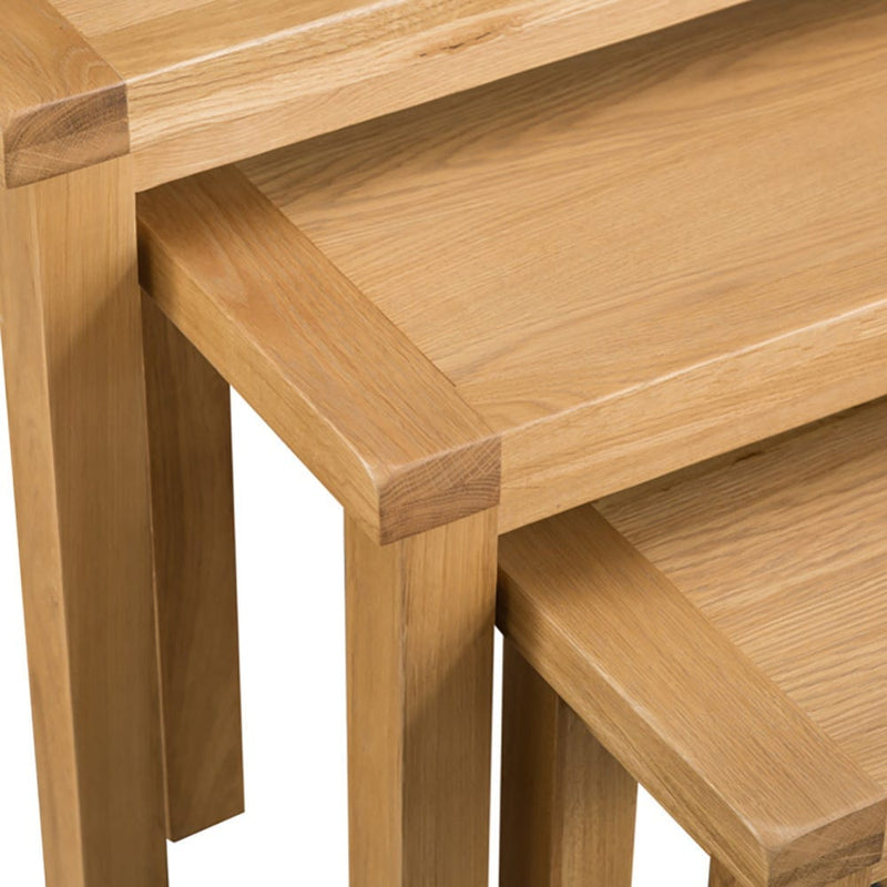Carrabba Medium Oak Nest of 3 Tables