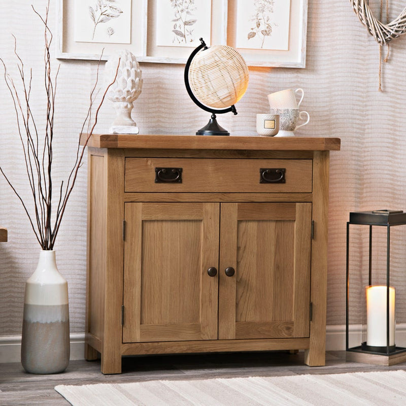 Carrabba Medium Oak finish 85cm Wood Sideboard